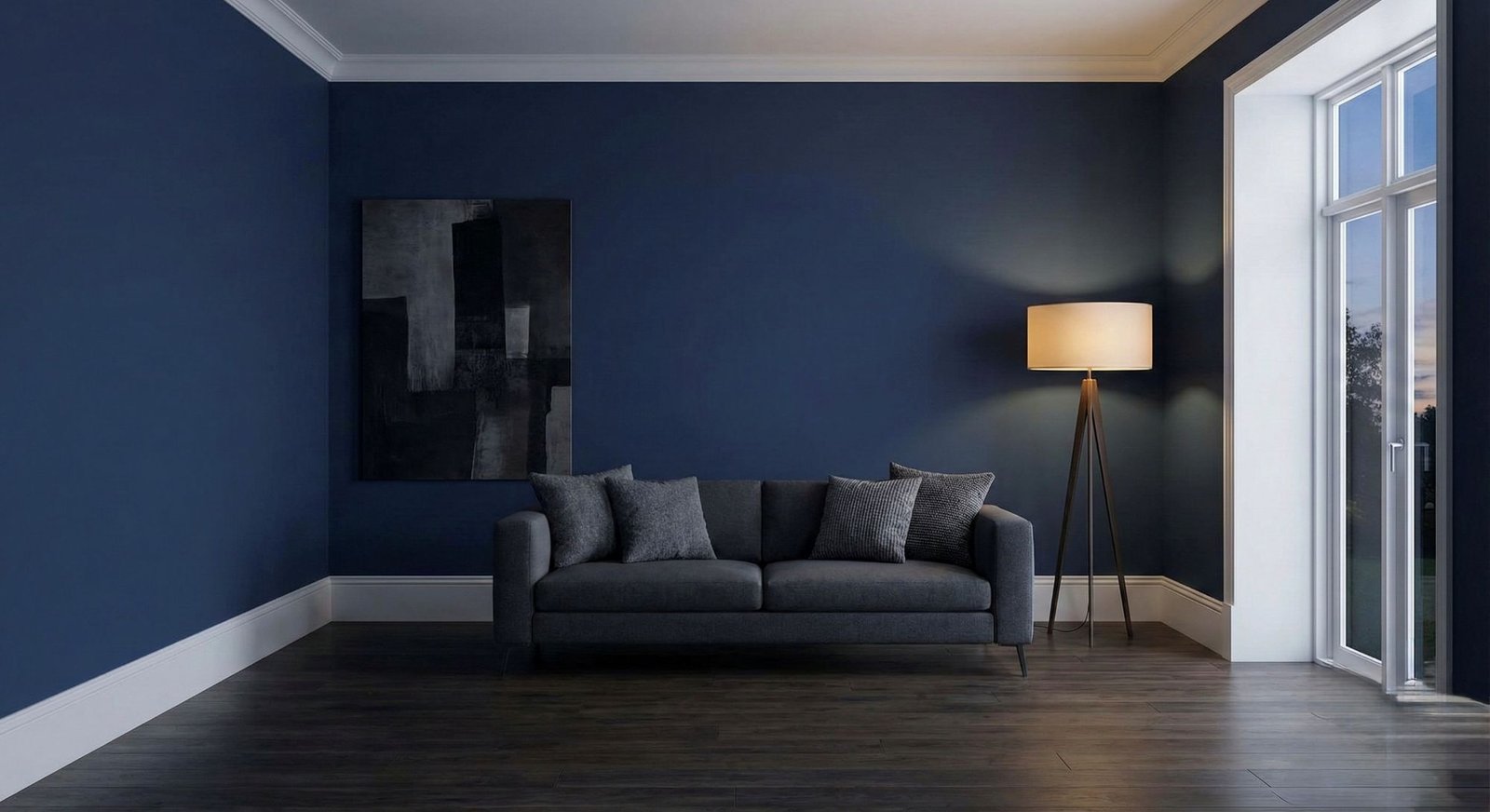 Beautifully painted living room